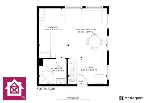 RO01 Schickes 1-Zimmer Apartment in Arheilgen