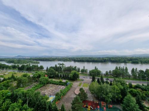 Набережная Иртыша с красивым видом на реку in Ust-Kamenogorsk