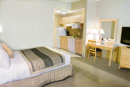 1 queen bed, 1 sofa bed