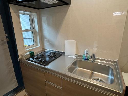 Kitchen, Neighbor's Hotel 廿日市駅前 near by miyajima in Hatsukaichi