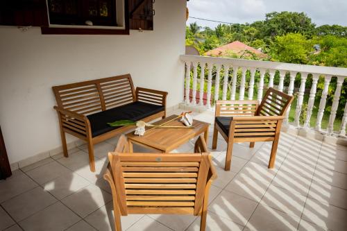 ระเบียง/ชานเรือน, L'appartement PAPAYE in แซ็ง-เฟลิกซ์