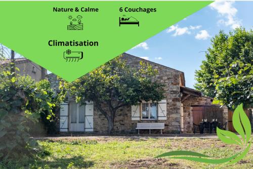 Nouveau ! Maison en pierre, Nature gîte à louer Joyeuse