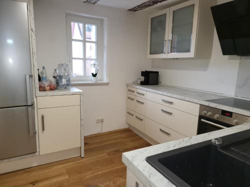 廚房, Pension Kostera 1 OG in 巴本豪森