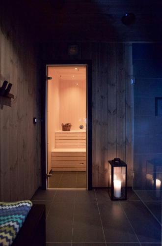 Sauna, Luxurious 5-Bedroom Mountain Chalet with Sauna, Panoramic Views, and Two Full Bathrooms in Stranda