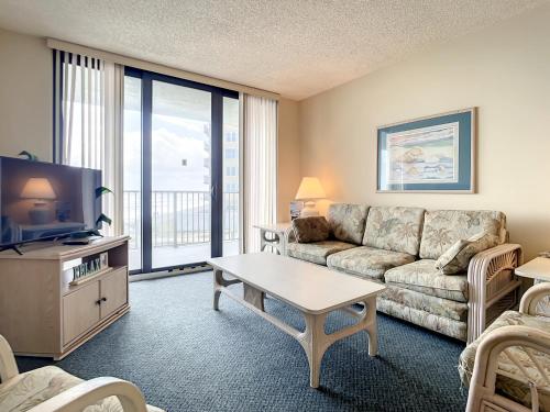 Ocean View with a beachfront pool at Ocean Trillium Condo ~ 204 in New Smyrna Beach, USA