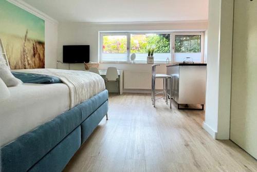 Facilities, FeWo Studio 'Ein Bett im Kornfeld', Kuche, 30qm, Souterrain in Welver