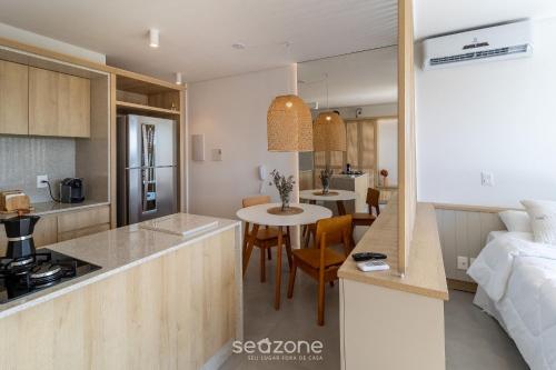 Kitchen, Studio garden Campeche em Floripa HAL103 near Espettaria