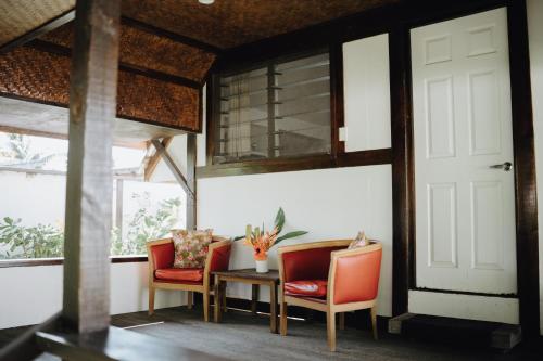 Terraza/balcón, Tai'inu Bungalows in Aitutaki