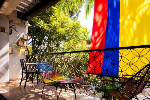 Terraza/balcón, Los Patios Hostel Medellin in Medellín