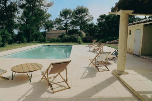 Peldbaseins, Gîte 658 - Mas de Mussen (Gite 658 - Mas de Mussen) in Vacquieres