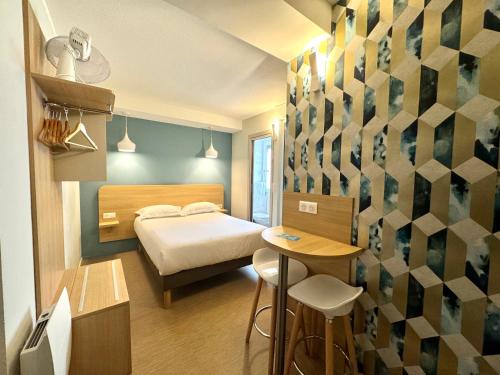 1 double bed