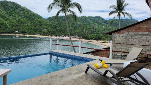 Svømmebasseng, Villas Santa Cecilia Villa Sebas en Yelapa in Yelapa