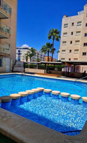 泳池, Chula Vista Apartamento, 200m de la playa, piscina, parking in 達伊穆茲