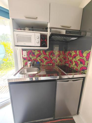 Studette cosy, indépendante, sanitaires inclus dans la même pièce, mini terrasse, à 45 min de Paris (Micro studette independante non-fumeur, 10 m2, 45 min de Paris, sanitaires dans la meme piece que le) in Савінь'ї-льо-Темпль