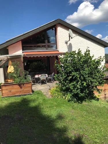 陽台/露台, Idyllische Villa mit Sauna auf der Alb in 加默廷根