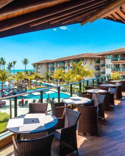 ระเบียง/ชานเรือน, SAMOA POLINÉSIA BEACH RESORT MURO ALTO Apto Térreo (SAMOA POLINESIA BEACH RESORT MURO ALTO Apto Terreo) in ปอร์โต เดอ กาลินฮัส
