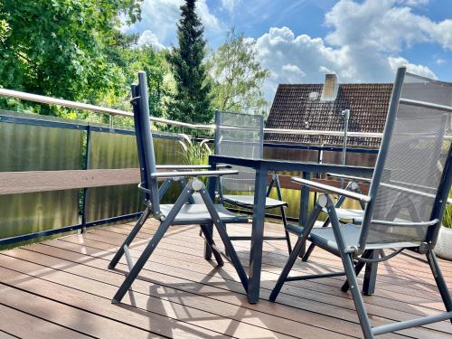 Erkély/terasz, Peedy's luxuriöse 60m² Wohnung mit Balkonterrasse (Peedy's luxuriose 60m² Wohnung mit Balkonterrasse) in Cuxhaven