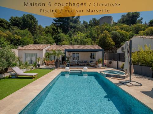 Magnifique villa climatisée avec piscine vue exceptionnelle gîte à louer Saint-Marcel