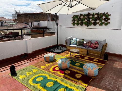 ระเบียง/ชานเรือน, APARTAMENTOS MAPAMUNDI in บาดาโฮซ