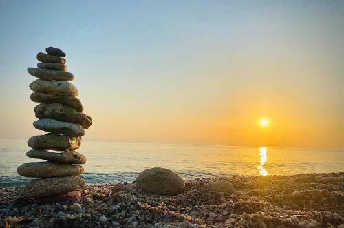 Strand, Aqua Blue Lakeview Apartment Ohrid in Elshani