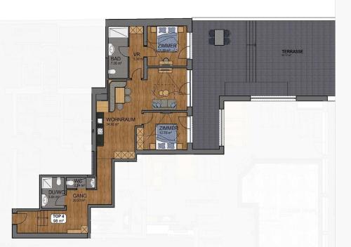 2 bedrooms, 3 beds