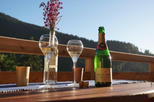 Balcony/terrace, Appartement 4 personnes Bee on skis a Oz en Oisans in Oz