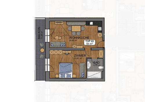 1 king bed, 1 sofa bed