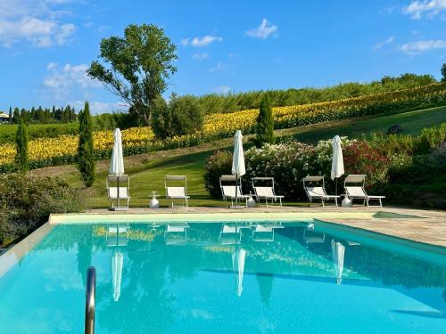 Swimming pool, La Giravolta Country House in Barchi (Pesaro)