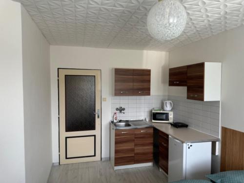 keuken, Penzion a Rybářská bašta U Jesetera (Penzion a Rybarska basta U Jesetera) in Bela Pod Pradedem