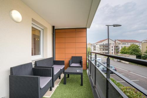 Létesítmények, Spacieux - 4 pers' - Balcon - 2 lits - Parking in Woippy
