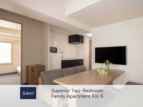 Superior Two-Bedroom Family Apartment For 6 room in MIMARU Osaka Shinsaibashi North
