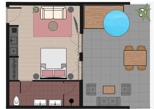 Studio Apartment with Terrace and Plunge Pool image 1