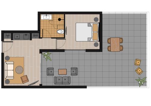 One-Bedroom Apartment with Terrace image 1