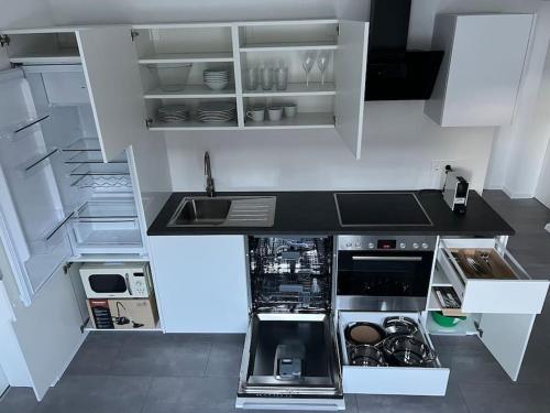 Kitchen, Rheingau Apartments in Walluf