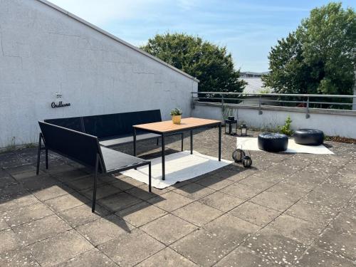 Balcony/terrace, Moderne Wohnung mit Dachterrasse in Gross-Umstadt