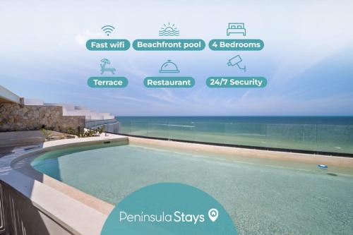 SIELA 4BR Beachfront Amazing Apartment in San Bruno, Mexico