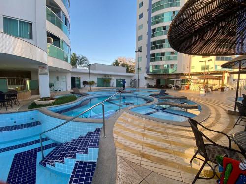 Kilátás, Apartamento confortavel em caldas novas com espaco aquatico, 6 piscinas , 3 hidromassagem , Bar e Re in Bandeirantes