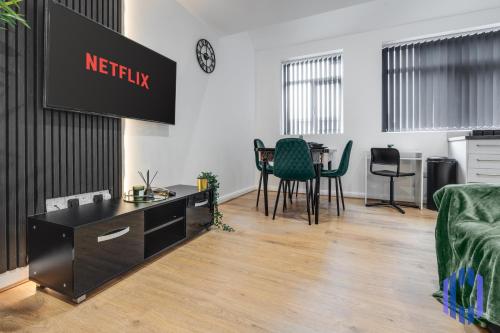 Sophisticated & Stylish Flat near Manchester Airport - Sleeps 9, Manchester (fotografie 9)