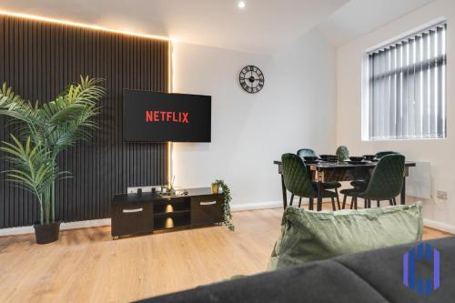 Sophisticated & Stylish Flat near Manchester Airport - Sleeps 9, Manchester (fotografie 2)