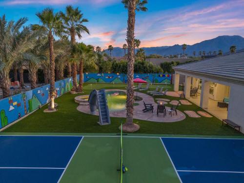 Super Mario Hideout: Desert Dream with Game Room & Pool Slide Super Mario Hideout: Desert Dream with Game Room & Pool Slide