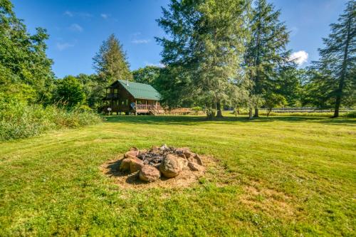 Scenic Log Cabin with Fire Pit and Stocked Creek! - main image