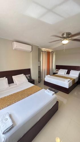 . Flaming houseand hotel