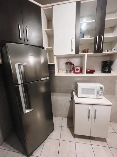 ห้องครัว, Apartamento Vila Tupy - Ar condicionado - Praia Grande in วีลาตูปี