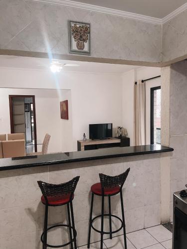 ห้องครัว, Apartamento Vila Tupy - Ar condicionado - Praia Grande in วีลาตูปี