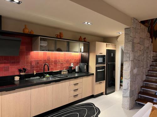 廚房, Cobertura Duplex do Sol Poente in 約翰保羅