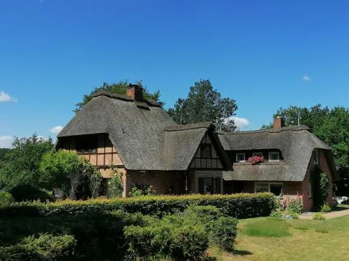 Reetgedecktes Ferienhaus am Strandweg in Lütjensee in Lütjensee, Deutschland