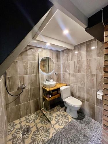 Two story tiny house