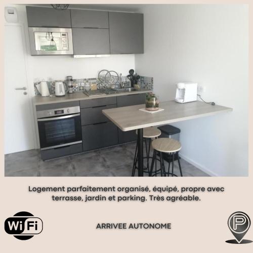 Appartement T2 indépendant avec terrasse et parking gratuit - Proche palais des congrès-Baie de Saint-Brieuc