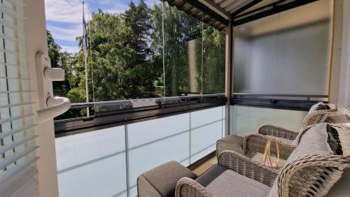 Balkon/Terrasse, Villa Ruths Stay Valta in Kouvola