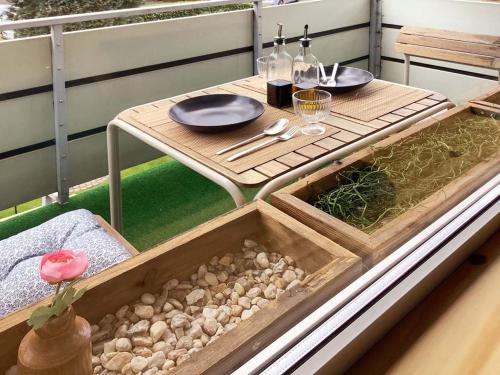 ระเบียง/ชานเรือน, Apartment mit Balkon, ruhige Lage, Nähe Messe Düsseldorf (Apartment mit Balkon, ruhige Lage, Nahe Messe Dusseldorf) in เมบุช